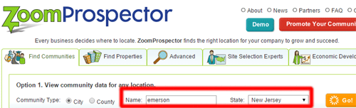 Zoom Prospector for Dental Demographic Data and dentist-to-population ratio