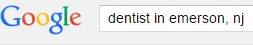 Google Search for Dentists in a specific area