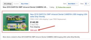 Inexpensive ebay Dental Intra-oral camera