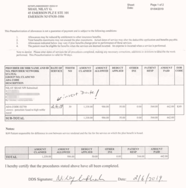 How to read Dental Predetermination Benefit Statement (EOB) from an ...